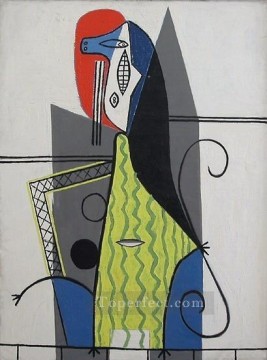 パブロ・ピカソ Painting - 肘掛け椅子に座る女性 3 1927 パブロ・ピカソ